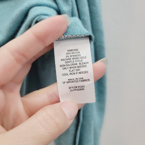 NWT Forgotten Grace Front Pleat Maxi Dress In Robin Egg Chambray Women's Size 3X - Picture 5 of 12